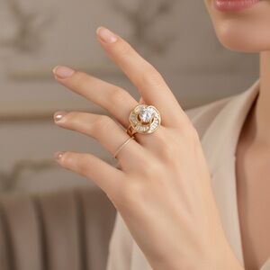 Rose Gold And Sterling Silver Ring